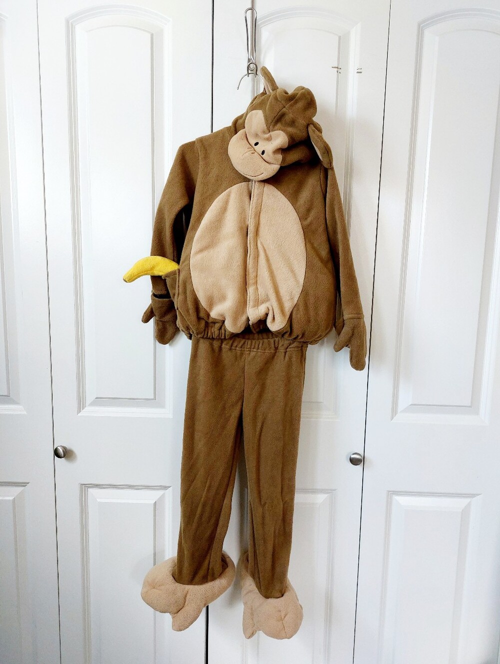 2pc Monkey with Banana Costume Halloween 4-5T Abu Curious George Zoo Animal